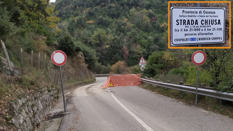 Sila Greca, la “strada delle terre” lasciata al suo inesorabile destino: chiusa in più tratti ma “abusivamente” aperta