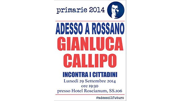 Primarie 2014, Gianluca Callipo a Rossano