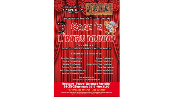 Rossano, da sabato 24 la commedia
