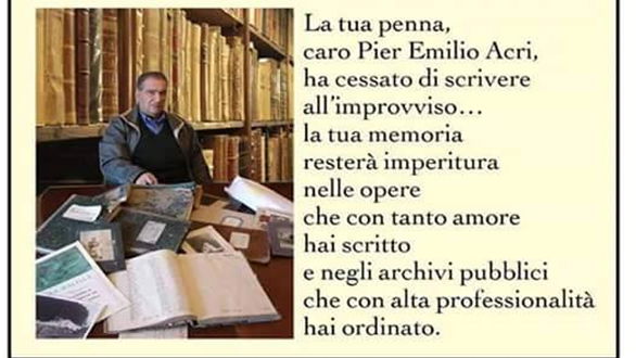 Pro Loco Rossano, un minuto di raccoglimento per Pier Emilio Acri