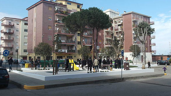 Piazza Marconi - Ecoross, funzione sociale d'impresa mirata al recupero del bene pubblico