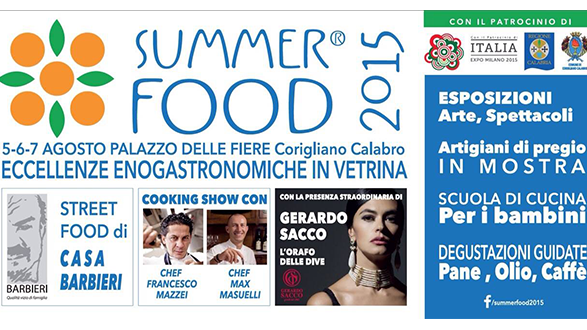 Corigliano: Summer Food, oggi sfilata di Gerardo Sacco