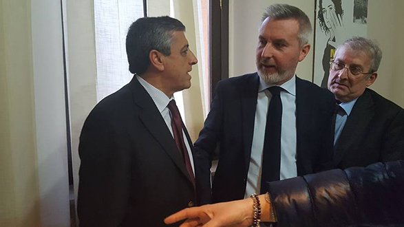 Il candidato sindaco Gianni Papasso ha incontrato a Cosenza il vice segretario del PD Lorenzo Guerini