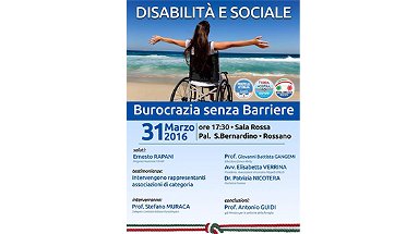 Rossano. Disabilità e sociale, per una burocrazia senza barriere