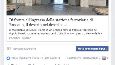 Il deserto della stazione ferroviaria rossanese: ecco l'articolo più letto de L'Eco dello Jonio