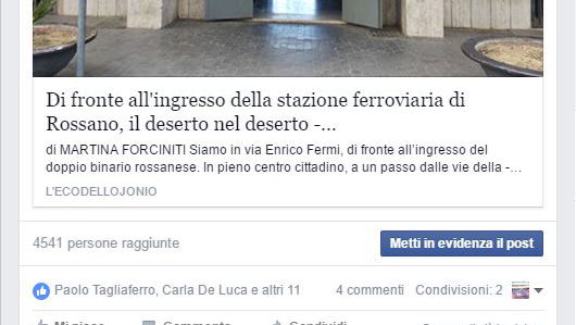 Il deserto della stazione ferroviaria rossanese: ecco l'articolo più letto de L'Eco dello Jonio