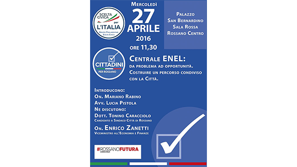 Enel Rossano, Caracciolo invita i candidati a sindaco: 