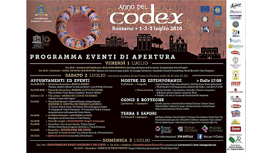 Accoglienza Codex, programma eventi di apertura e programma imprenditori