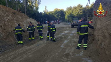 Continua l'opera di ripristino stradale dei Vigili del Fuoco Calabria ad Amatrice