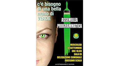 I Verdi di Rossano convocano un’assemblea programmatica cittadina