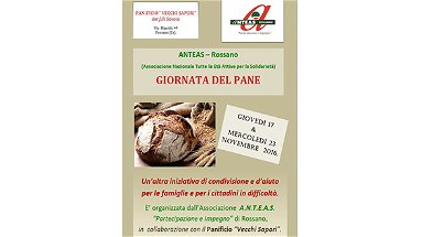 “Giornata del Pane”promossa da ANTEAS - Rossano Volontariato