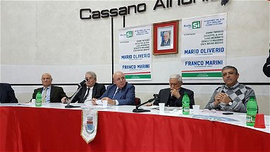 Oliverio a Cassano con Marini per sostenere le ragioni del Sì al referendum costituzionale