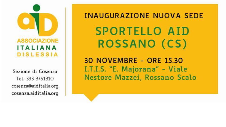 Sportello Aid, inaugurazione a Rossano