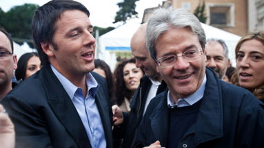 Gentiloni e Padoan a colloquio da Renzi