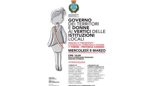 8 marzo, forum donne in sala consiliare a Rossano