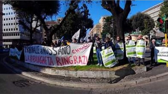 Gruppo d'azione per la verità, ex tribunale di Rossano : Nuova protesta a Roma