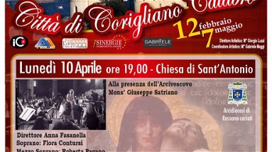 Corigliano: la IV edizione stagione concertistica presenta il 10 aprile, concerto per la settimana santa
