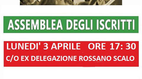 Pd: il 3 aprile convenzione del Circolo Democratico di Rossano