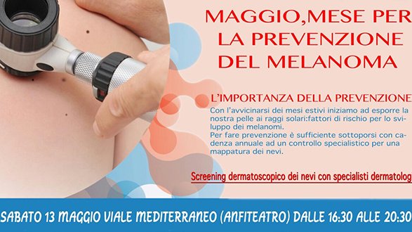 Croce Rossa Italiana evento sul melanoma il 13 maggio