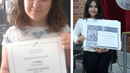 Premiate due giovanissime scrittrici dell'Istituto Comprensivo III di Rossano