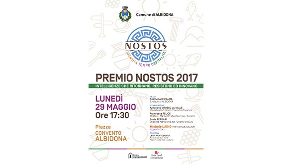 Albidona, domani premio Nostos 2017 a Michele Laino