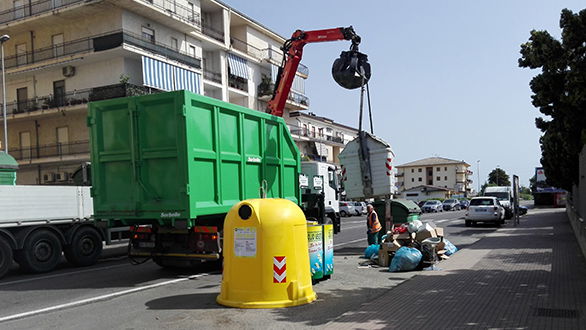 Corigliano: Nuovo servizio di raccolta differenziata, rimossi tutti i vecchi cassonetti allo scalo