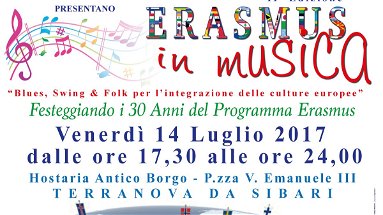 Terranova da Sibari, venerdì 14 luglio Erasmus in Musica