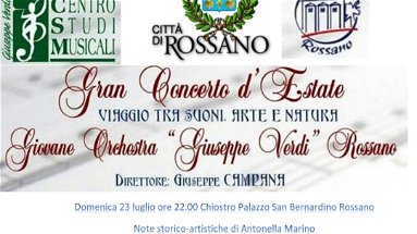 Rossano: domani il Gran Concerto D'estate della Giovane Orchestra 