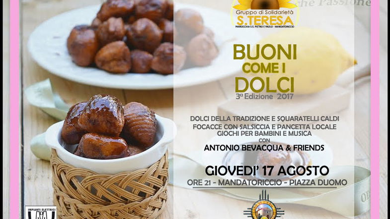 Mandatoriccio: domani, buoni come i dolci 2017. Solidarietà, squaratelli e musica popolare