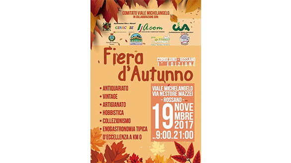 Rossano, shopping ed enogastronomia per Fiera D'Autunno