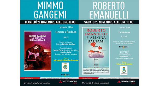 Letture d'autunno a Rossano, martedì 21 incontro con Gangemi