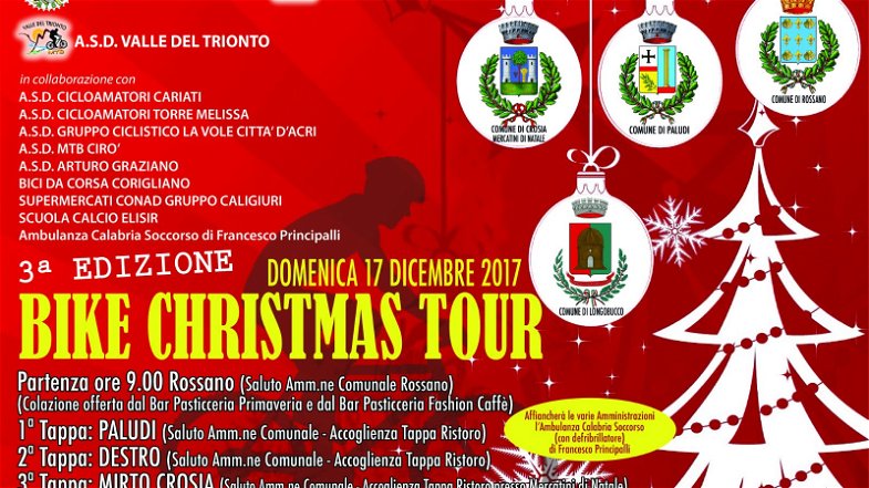 Rossano sostiene il Bike Christmas Tour
