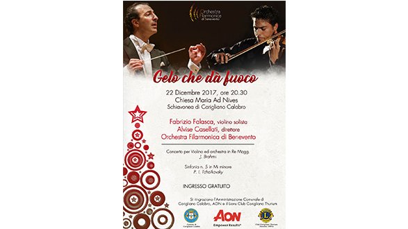 Corigliano, venerdì 22 Concerto filarmonica Benevento