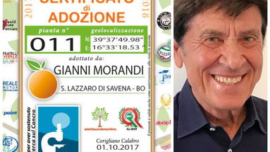 Gianni Morandi adotta le clementine di Corigliano