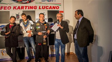 Il pilota disabile coriglianese Chiarelli sul podio del Trofeo Karting Lucano