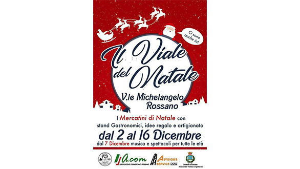 Rossano, sabato 2 apre il Viale del Natale