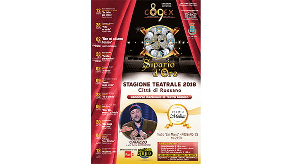 Sipario d'Oro 2018, riparte la stagione teatrale