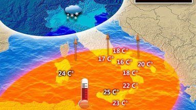 Da giovedì freddo e neve al Nord, caldo e temperature alte al Sud e in Calabria