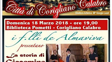 Corigliano, V stagione concertistica:il18 viaggio nel jazz con i F.lli de Almaviva
