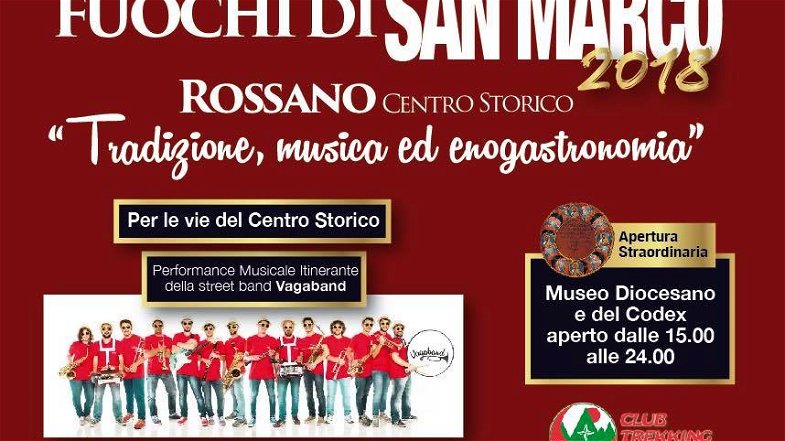 Rossano, il programma dei 182esimi Fuochi di San Marco