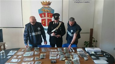 Carabinieri Corigliano: sequestro stupefacenti, un arresto e una denuncia