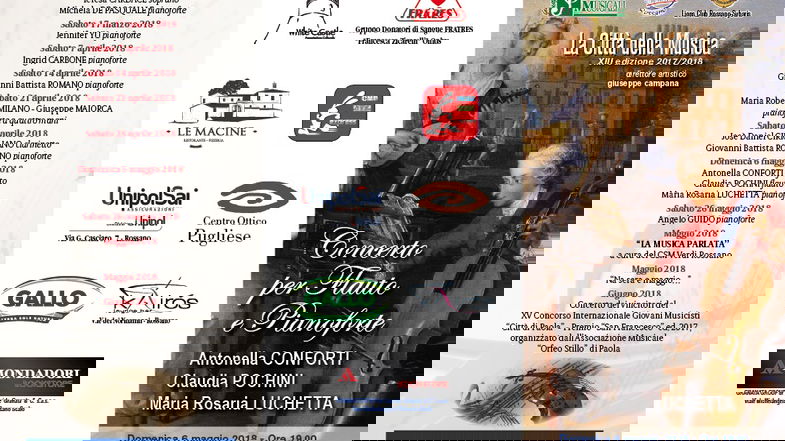 Rossano,Città della Musica: concerto il 6 maggio con il Trio Doppler