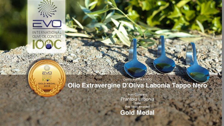 Al Frantoio Labonia di Rossano la Gold Medal al concorso EVO IOOC 2018