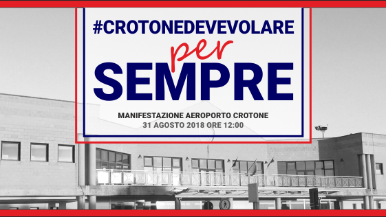 Il Comitato Cittadino Aeroporto Crotone si mobilita in una manifestazione 