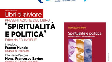 Trebisacce, al via l'11 luglio la rassegna Libri d’aMarE, spiritualità e politica di Mons. Savino