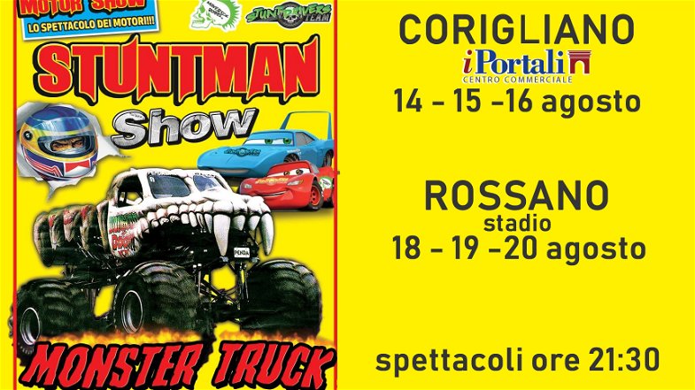 A Corigliano Rossano arriva lo Stuntman show.Dal 14 al 16 al centro comm.I Portali,dal 18 al 20 a Rossano