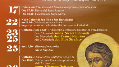 Avvio delle celebrazioni della festa in onore di San Nilo