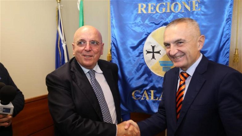 Mario Oliverio riceve il Presidente d'Albania Ilir Meta
