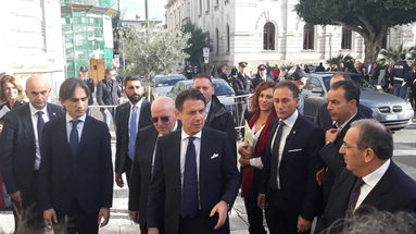 Il premier Conte in visita a Reggio: 