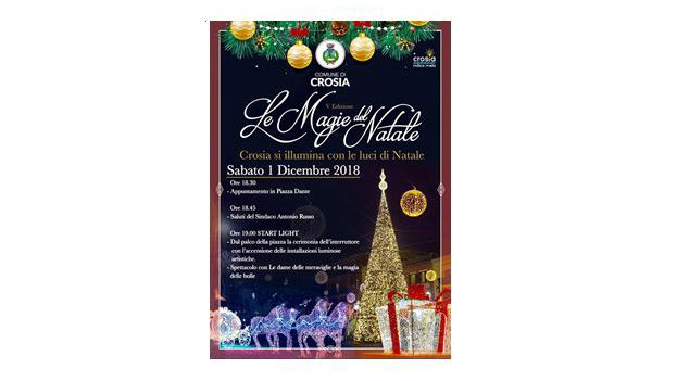 Magie del Natale a Crosia, lunedì 3 lo start light